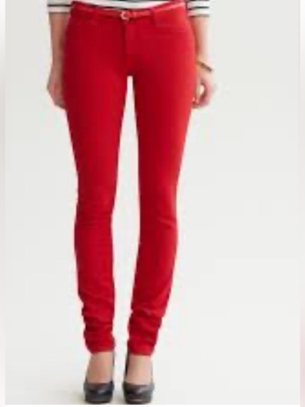 Banana Republic Red Skinny Fit Velvet Russian Pants - size 12